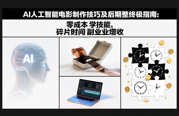 图片[1]-AI人工智能电影制作技巧及后期完整终极指南：零成本学技能，碎片时间副业增收——生财有道创业项目网-生财有道