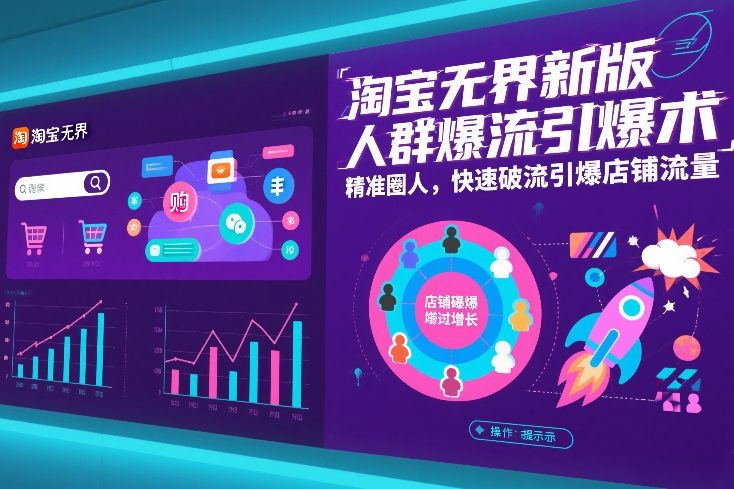 图片[1]-淘宝无界新版人群爆流引爆术，精准圈人，快速破流引爆店铺流量——生财有道创业项目网-生财有道