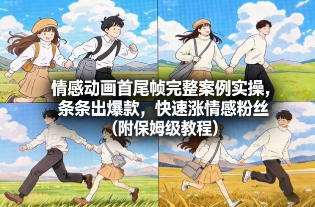 情感动画首尾帧完整案例实操，条条出爆款，快速涨情感粉丝（附保姆级教程）——生财有道创业项目网