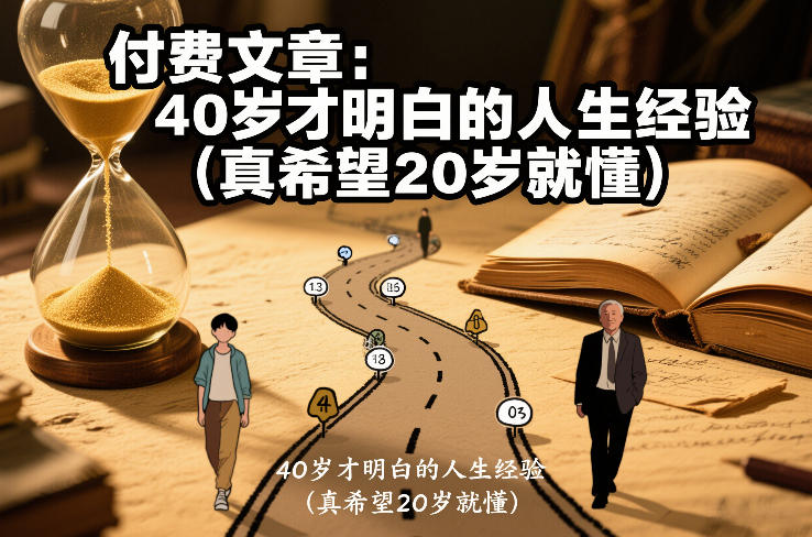 图片[1]-付费文章：40岁才明白的人生经验（真希望20岁就懂）——生财有道创业项目网-生财有道
