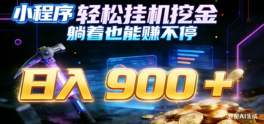 图片[1]-小程序挂机挖金，自动赚金币换现金，多号并行日入900+，轻松搞副业_生财有道创业网-生财有道