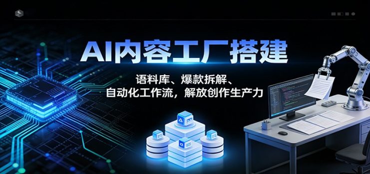 AI内容工厂搭建:语料库、爆款拆解、自动化工作流,解放创作生产力_生财有道创业网