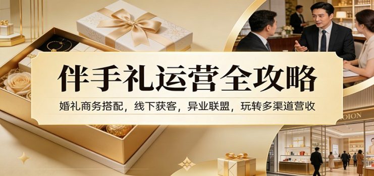 伴手礼运营全攻略：婚礼商务搭配，线下获客，异业联盟，玩转多渠道营收_生财有道创业网