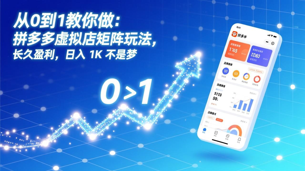 图片[1]-（17205期）从0到1教你做：拼多多虚拟店矩阵玩法，长久盈利，日入 1K 不是梦_生财有道创业项目网-生财有道