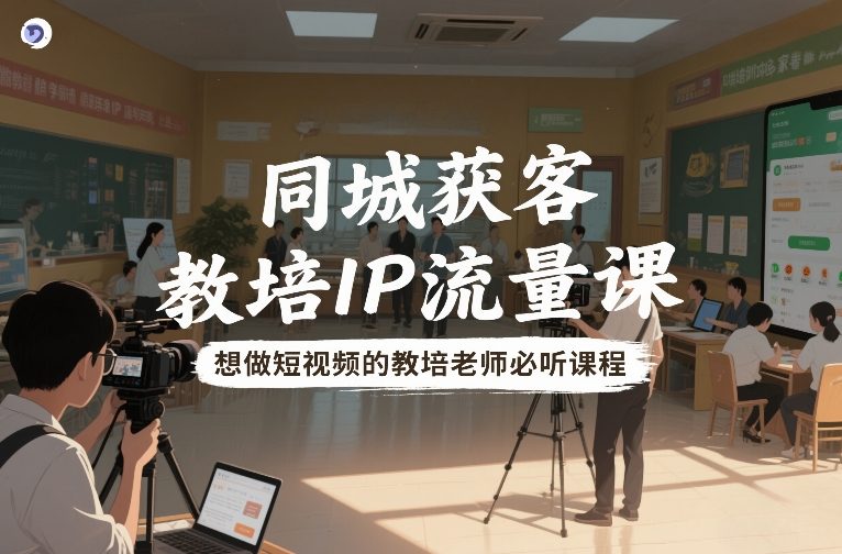 图片[1]-同城获客，教培IP流量课，想做短视频的教培老师必听课程——生财有道创业项目网-生财有道