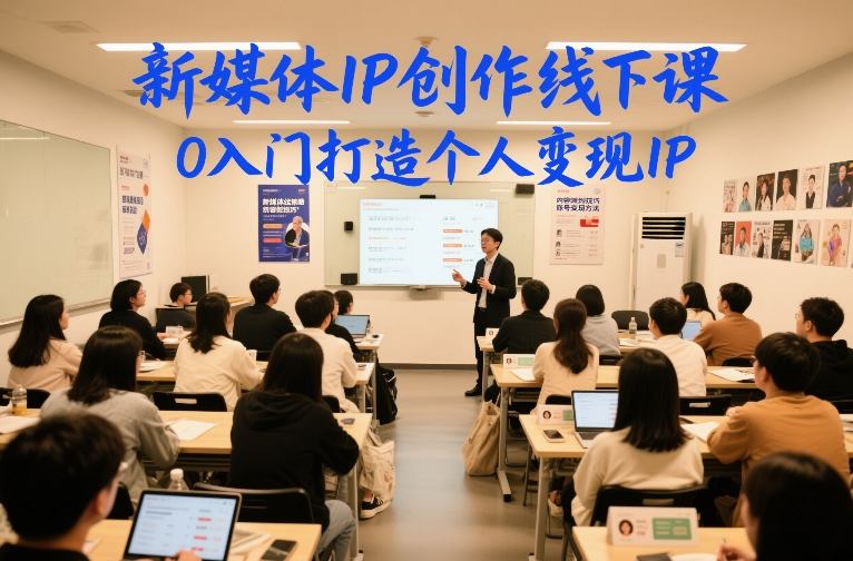 图片[1]-新媒体IP创作线下课，0入门打造个人变现IP——生财有道创业项目网-生财有道