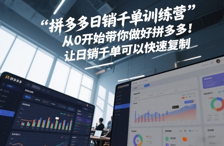 图片[1]-拼多多日销千单训练营，从0开始带你做好拼多多，让日销千单可以快速复制(更新26年1月)——生财有道创业项目网-生财有道