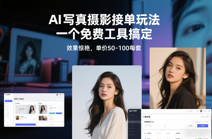 图片[1]-AI写真摄影接单玩法，一个免费工具搞定，效果惊艳，单价50-100每套——生财有道创业项目网-生财有道
