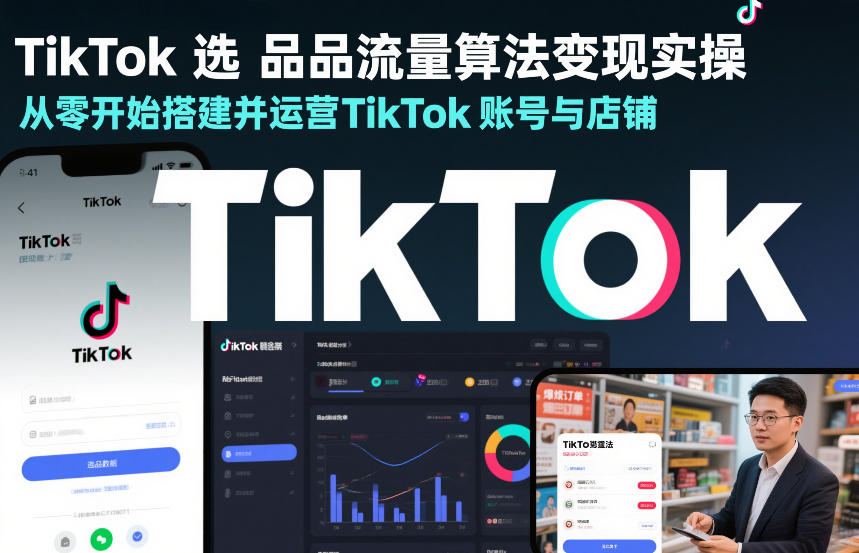 图片[1]-TikTok选品流量算法变现实操，从零开始搭建并运营TikTok账号与店铺——生财有道创业项目网-生财有道