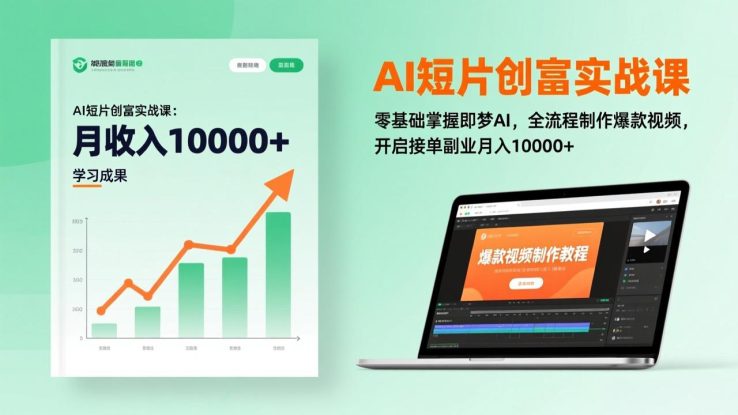 （17236期）AI短片创富实战课：零基础掌握即梦AI，全流程制作爆款视频，开启接单副业月入10000+(更新)_生财有道创业项目网