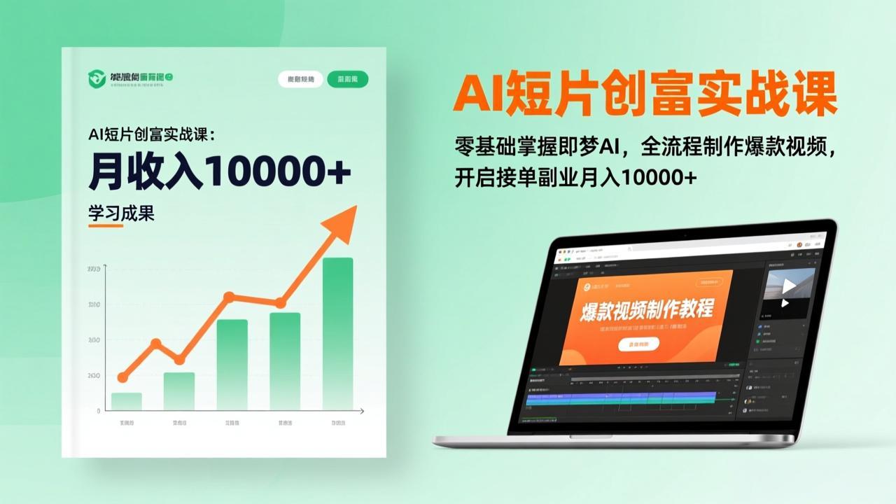 图片[1]-（17236期）AI短片创富实战课：零基础掌握即梦AI，全流程制作爆款视频，开启接单副业月入10000+(更新)_生财有道创业项目网-生财有道
