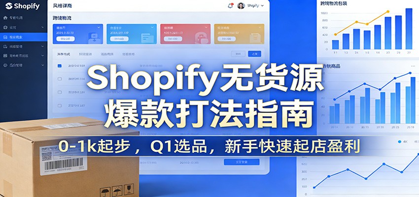 图片[1]-Shopify无货源爆款掘金课：0-1k起步 ，Q1选品，新手快速起店盈利_生财有道创业网-生财有道