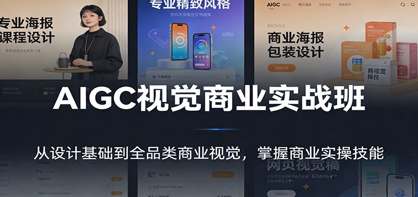图片[1]-AIGC视觉商业实战班：从设计基础到全品类商业视觉，掌握商业实操技能_生财有道创业网-生财有道