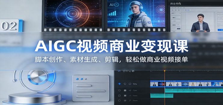AIGC视频商业变现课：脚本创作、素材生成、剪辑，轻松做商业视频接单_生财有道创业网