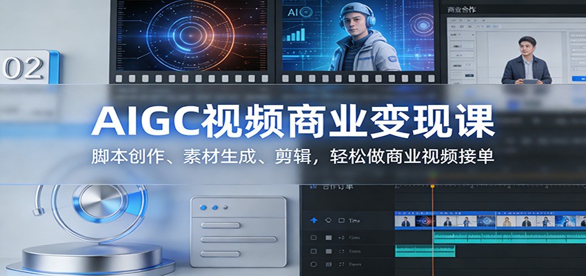 图片[1]-AIGC视频商业变现课：脚本创作、素材生成、剪辑，轻松做商业视频接单_生财有道创业网-生财有道