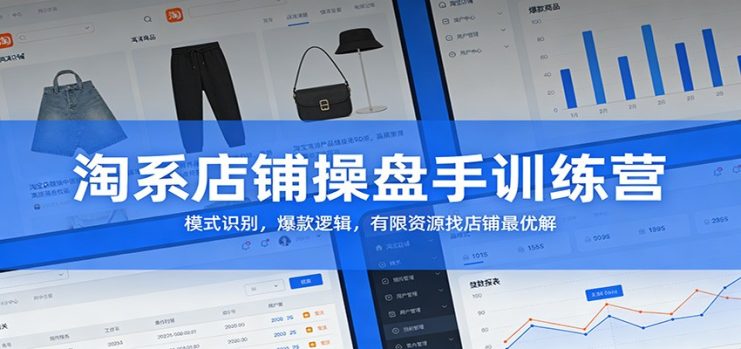 淘系店铺操盘手训练营：模式识别，爆款逻辑，有限资源找店铺最优解_生财有道创业网