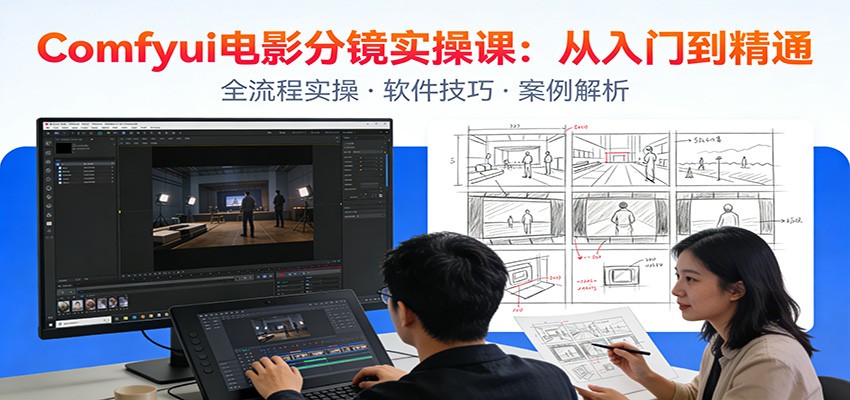 图片[1]-ComfyUI电影分镜实操课：分镜一致性，全流程AI视频制作，零基础也能做专业分镜_生财有道创业网-生财有道