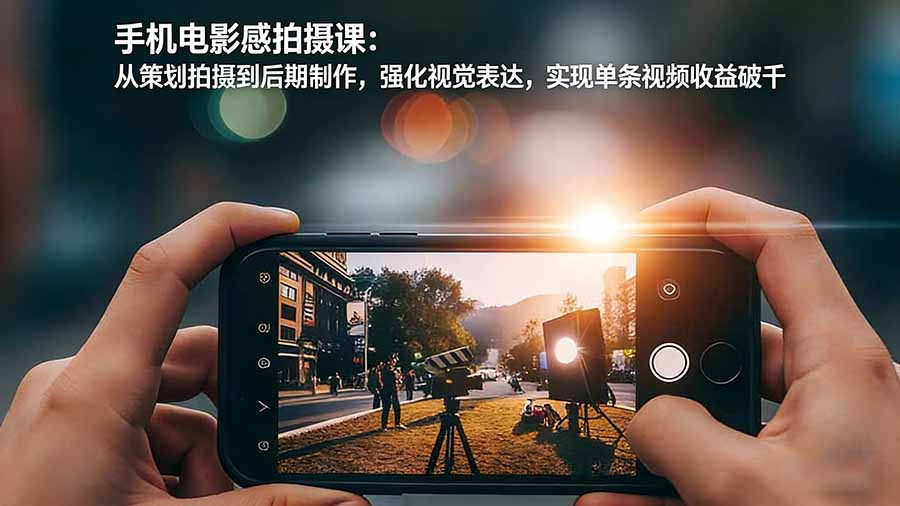 图片[1]-（17273期）手机电影感拍摄课：从策划拍摄到后期制作，强化视觉表达，实现单条视频收益破千_生财有道创业项目网-生财有道