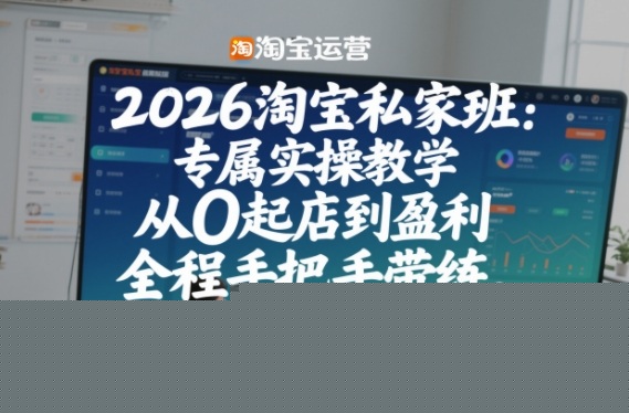 2026淘宝私家班：专属实操教学，从0起店到盈利，全程手把手带练——生财有道创业项目网