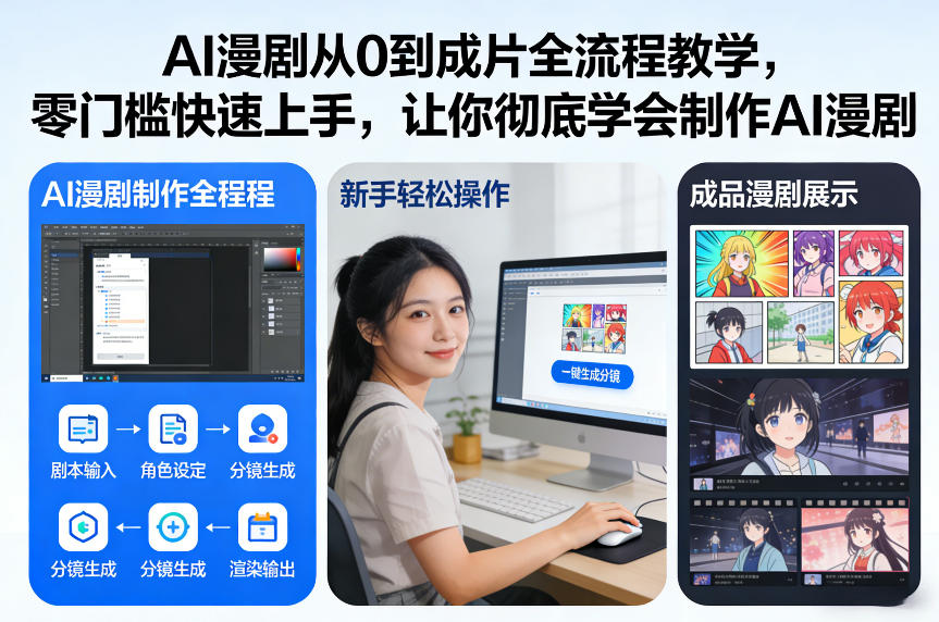 图片[1]-AI漫剧从0到成片全流程教学，零门槛快速上手，让你彻底学会制作AI漫剧【保姆级教程】——生财有道创业项目网-生财有道