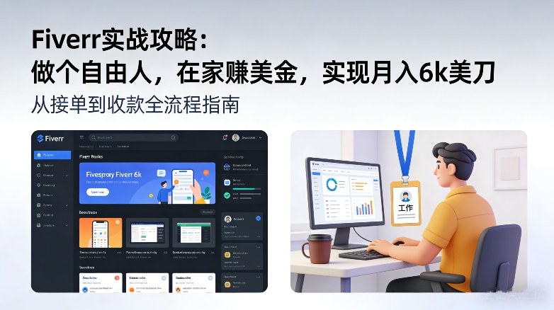 图片[1]-Fiverr实战攻略，做个自由人，在家賺美金，实现月入6k美刀——生财有道创业项目网-生财有道