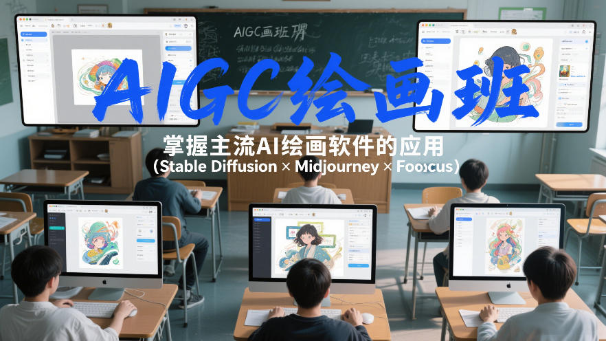 图片[1]-AIGC绘画班，掌握主流Ai绘画软件的应用（Stable Diffusion x Midjourney x Fooocus）——生财有道创业项目网-生财有道