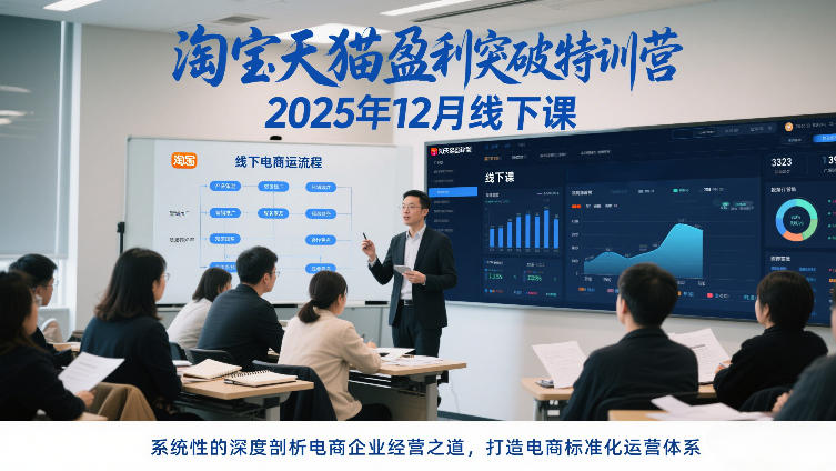 图片[1]-淘宝天猫盈利突破特训营25年12月线下课，系统性的深度剖析电商企业经营之道，打造电商标准化运营体系——生财有道创业项目网-生财有道