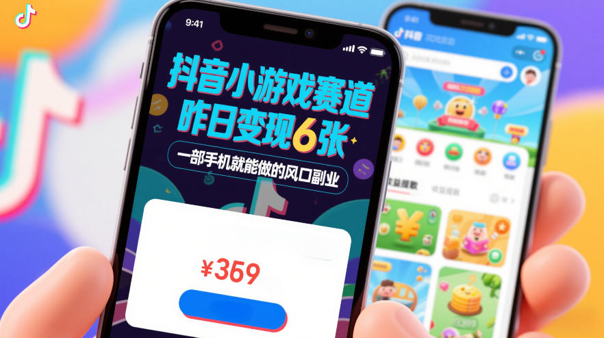 图片[1]-抖音小游戏赛道，昨日变现600+，零基础一部手机就能做的风口副业【揭秘】——生财有道创业项目网-生财有道