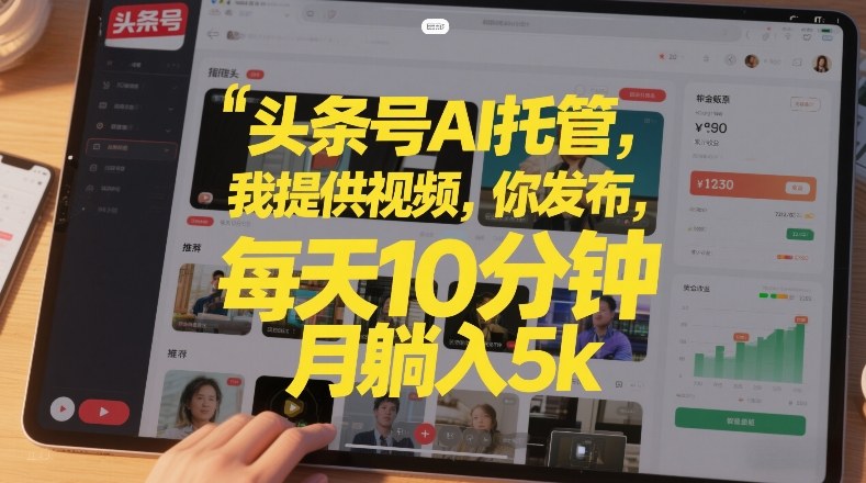 图片[1]-头条号AI托管，我提供视频，你发布，每天10分钟，月躺入5k+【揭秘】——生财有道创业项目网-生财有道
