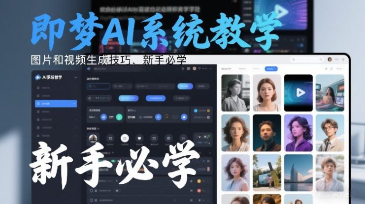 即梦AI系统教学，图片和视频生成技巧，新手必学——生财有道创业项目网