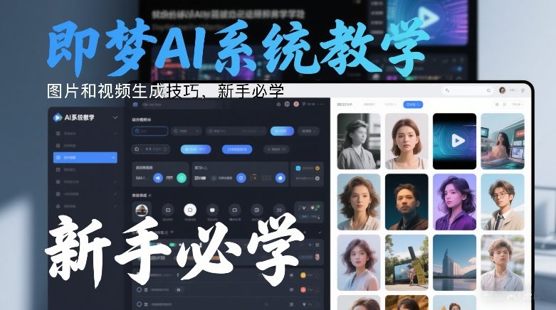 图片[1]-即梦AI系统教学，图片和视频生成技巧，新手必学——生财有道创业项目网-生财有道