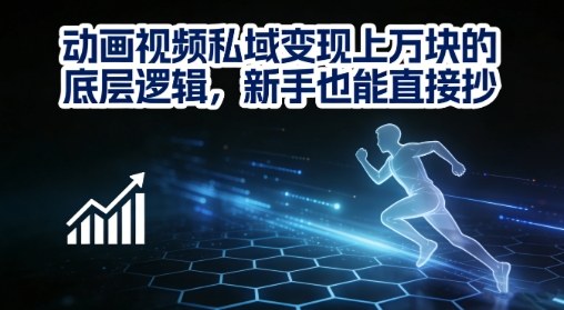 动画视频私域变现上W的底层逻辑，新手也能直接抄——生财有道创业项目网