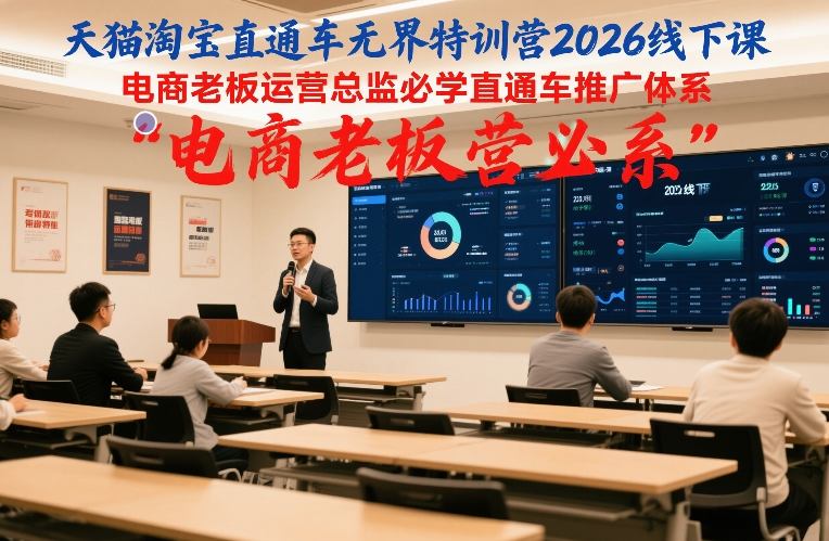 图片[1]-天猫淘宝直通车无界特训营2026线下课，电商老板运营总监必学直通车推广体系——生财有道创业项目网-生财有道