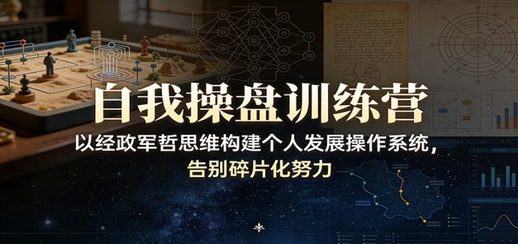 自我操盘训练营：以经政军哲思维构建个人发展操作系统，告别碎片化努力_生财有道创业网