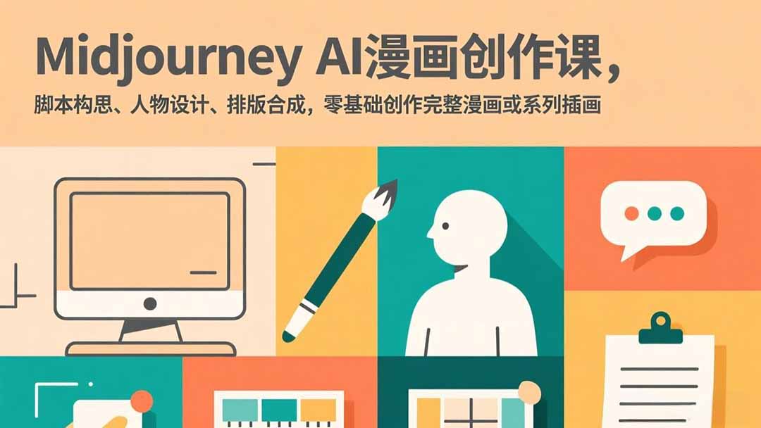 图片[1]-（17299期）Midjourney AI漫画创作课，脚本构思、人物设计、排版合成，零基础创作完整漫画或系列插画_生财有道创业项目网-生财有道