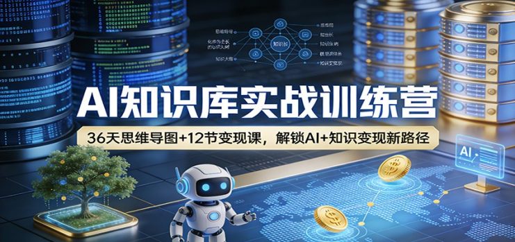 AI知识库实战训练营：36天思维导图+12节变现课，解锁AI+知识变现新路径_生财有道创业网