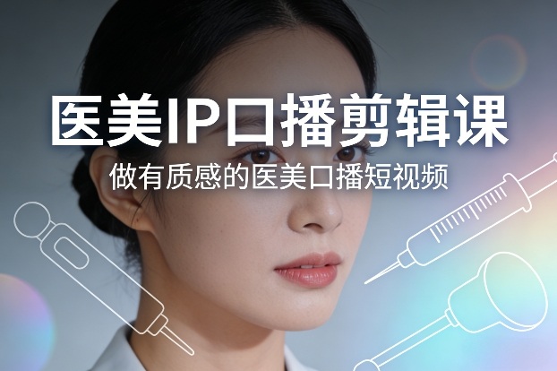 医美IP口播剪辑课，做有质感的医美口播短视频——生财有道创业项目网