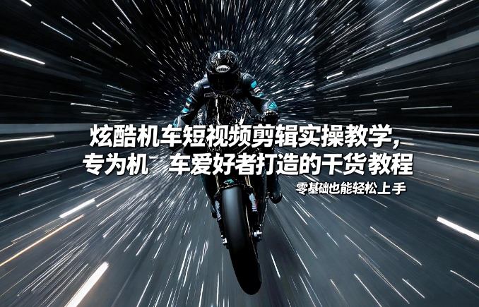 图片[1]-炫酷机车短视频剪辑实操教学，专为机车爱好者打造的干货教程，零基础也能轻松上手——生财有道创业项目网-生财有道