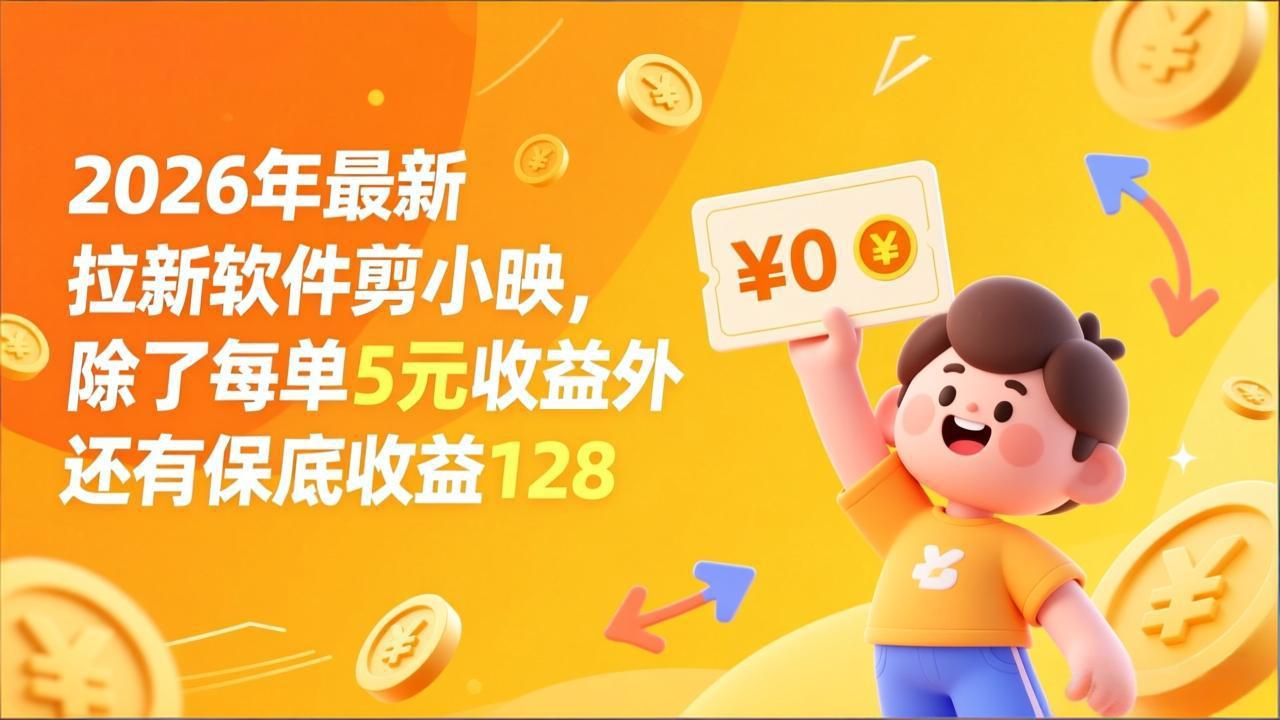图片[1]-（17306期）最新拉新软件剪小映，除了每单5元收益外还有保底收益128_生财有道创业项目网-生财有道