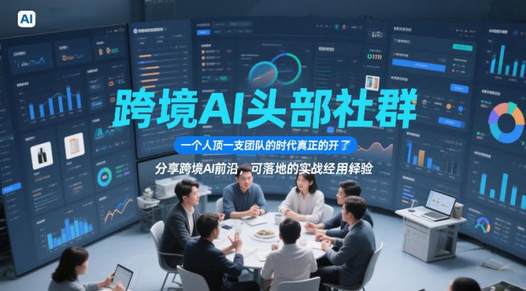 跨境AI头部社群，一个人顶一支团队的时代真正的开始了，分享跨境AI前沿，可落地的实战经验（更新）——生财有道创业项目网