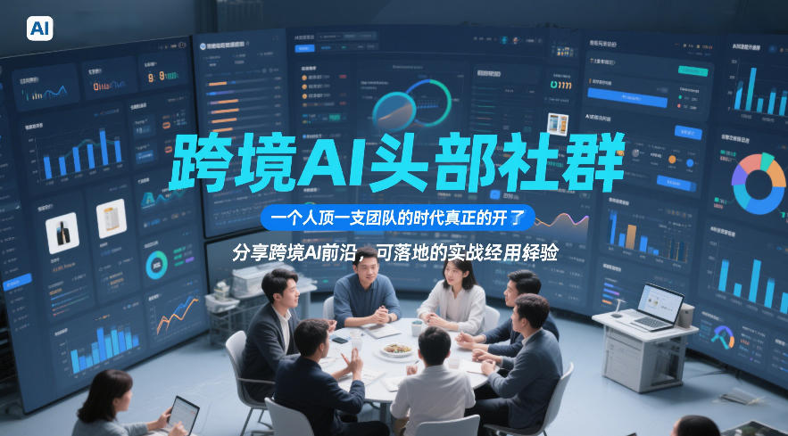 图片[1]-跨境AI头部社群，一个人顶一支团队的时代真正的开始了，分享跨境AI前沿，可落地的实战经验（更新）——生财有道创业项目网-生财有道