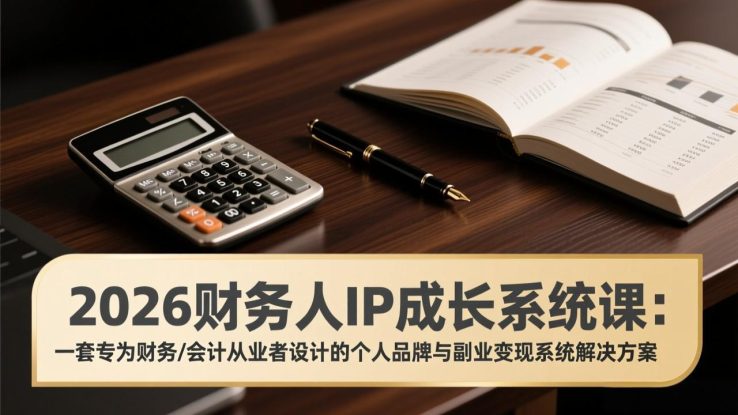 （17339期）2026财务人IP成长系统课：一套专为财务/会计从业者设计的个人品牌与副业变现系统解决方案_生财有道创业项目网