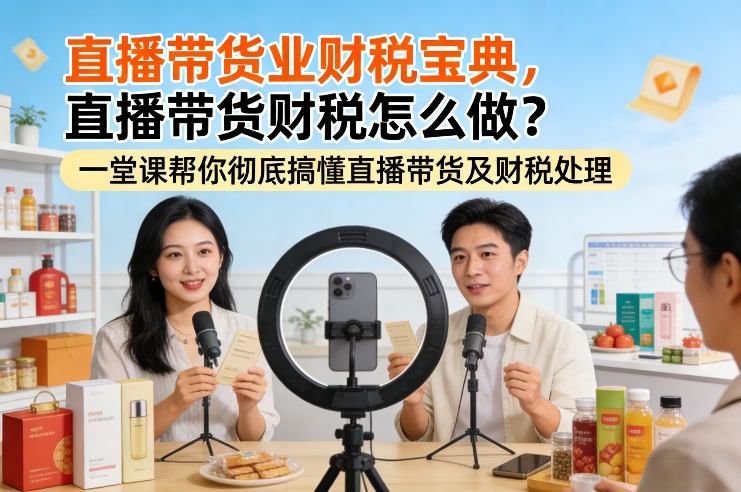 图片[1]-直播带货业财税宝典，直播带货财税怎么做？一堂课帮你彻底搞懂直播带货及财税处理——生财有道创业项目网-生财有道