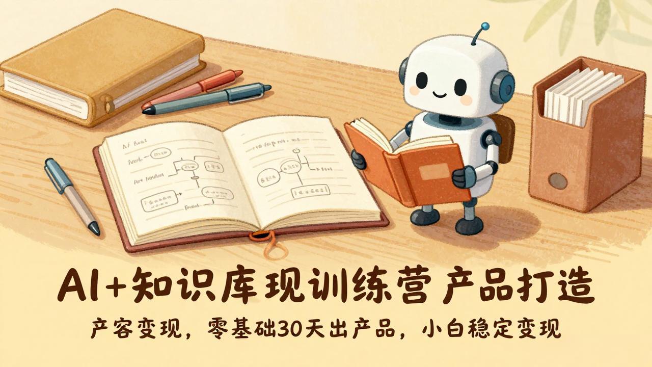图片[1]-（17323期）AI+知识库变现训练营，产品打造、内容创作、全平台变现，零基础30天出产品，小白稳定变现_生财有道创业项目网-生财有道