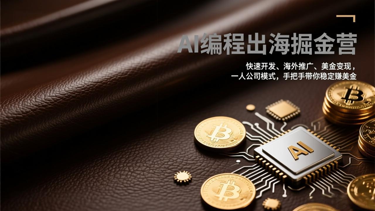 图片[1]-（17308期）AI编程出海掘金营：快速开发、海外推广、美金变现，一人公司模式，手把手带你稳定赚美金_生财有道创业项目网-生财有道