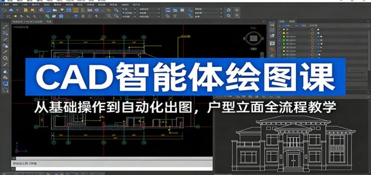 CAD智能体绘图课：从基础操作到自动化出图，户型立面全流程教学_生财有道创业网