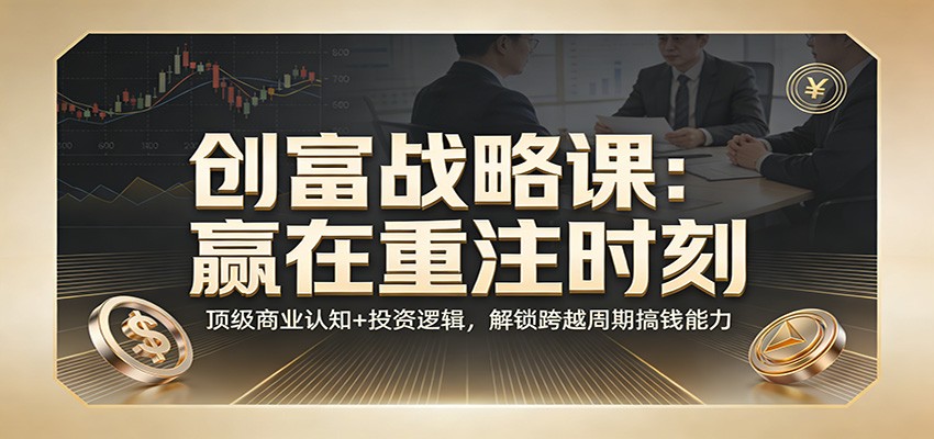 图片[1]-《创富战略课：赢在重注时刻》顶级商业认知+投资逻辑，解锁跨越周期搞钱能力_生财有道创业网-生财有道