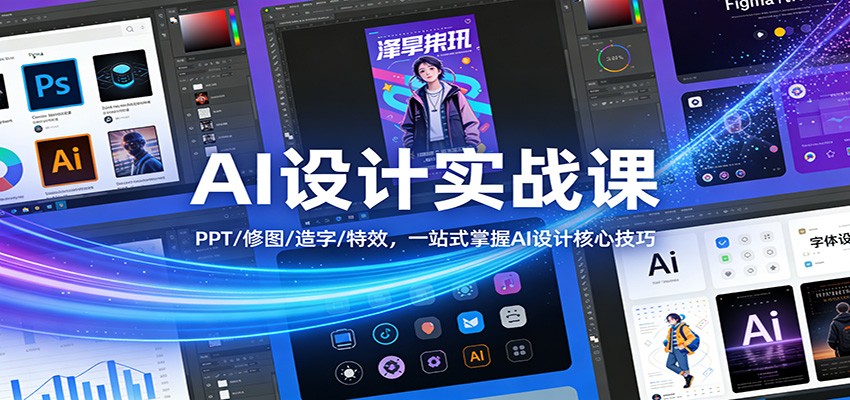 图片[1]-AI设计实战课：PPT/修图/造字/特效，一站式掌握AI设计核心技巧_生财有道创业网-生财有道