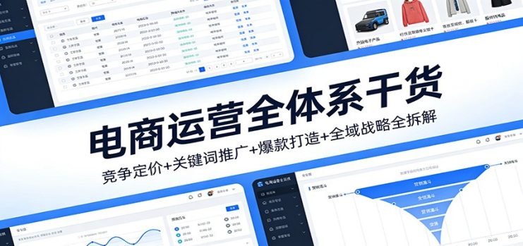 电商运营全体系干货，竞争定价+关键词推广+爆款打造+全域战略全拆解_生财有道创业网