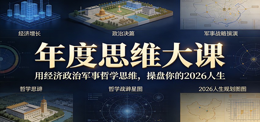 图片[1]-年度思维大课，用经济政治军事哲学思维，操盘你的2026人生_生财有道创业网-生财有道